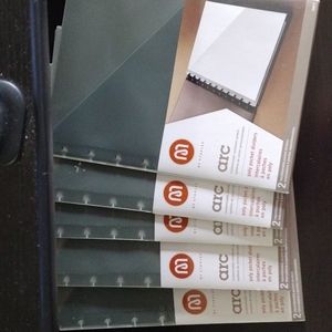 Staples ARC Junior Sized Customizable Notebook Pockets - SET OF 5  Pkgs- NEW